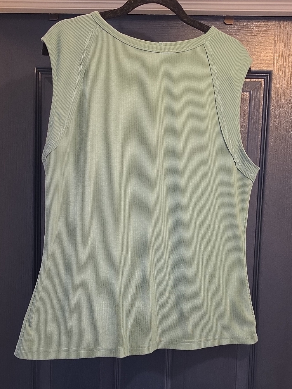 Lightweight Mint Green Ribbed Sleeveless Tank